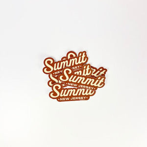 Kanibal & Co Summit NJ sticker in vintage style with brown and cream colors for home decor
