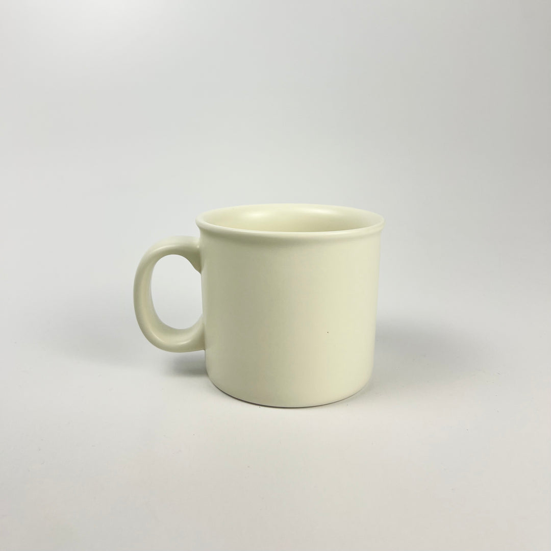 Kanibal and Co Summit Athletic mug plain cream ceramic coffee mug with classic rounded handle