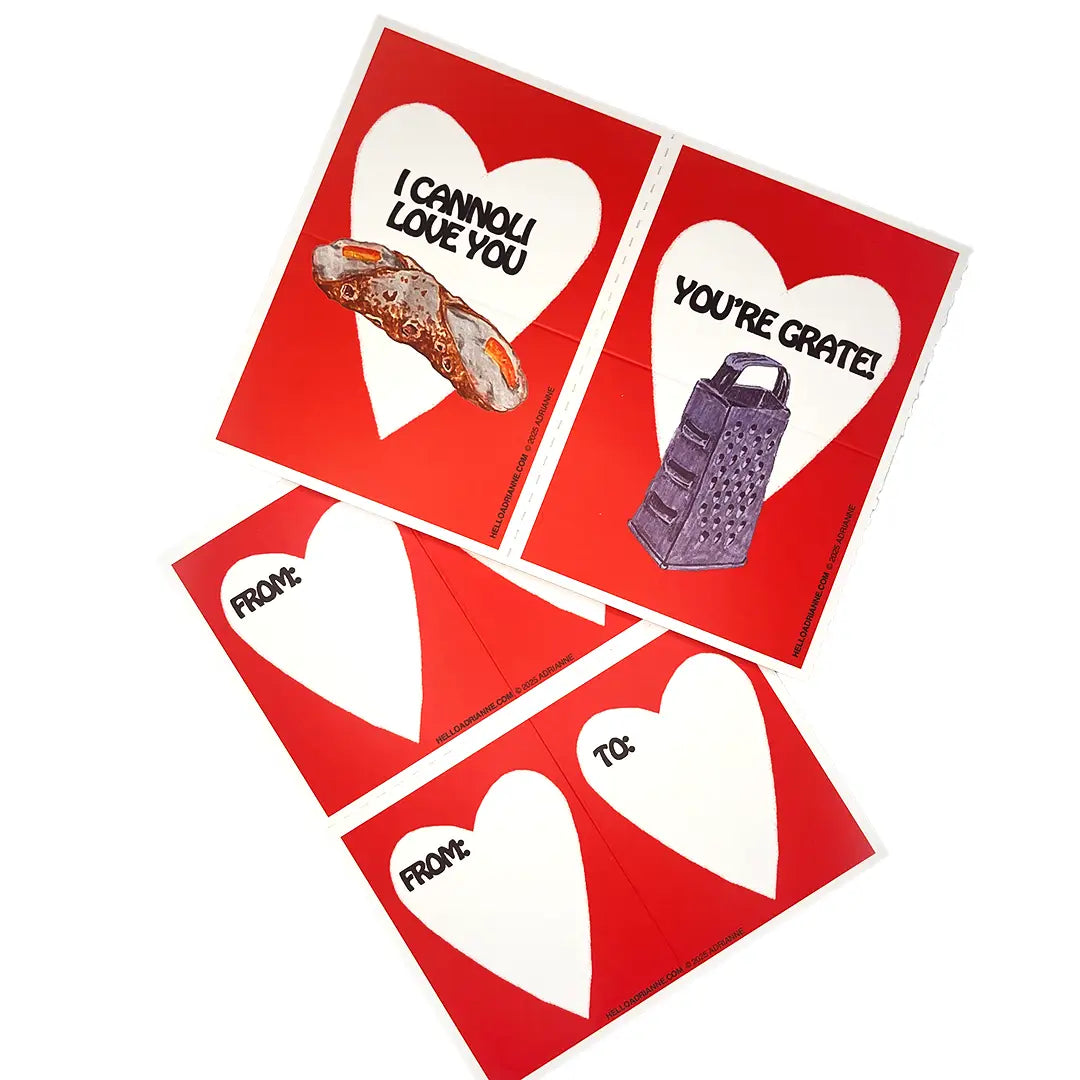 Valentine's Cards: Italian Food