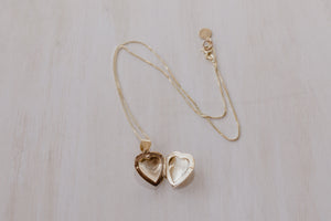 Necklace: Antique Vermeil Heart Locket