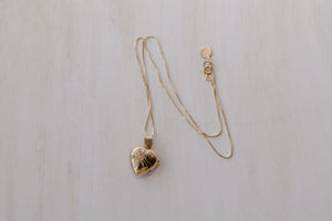 Necklace: Antique Vermeil Heart Locket