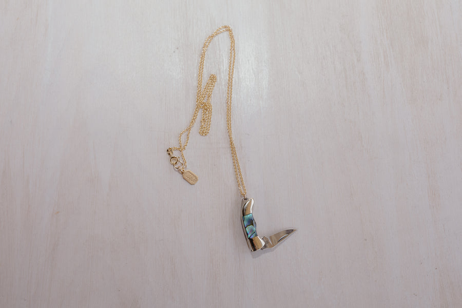 Necklace: Abalone Pocketknife