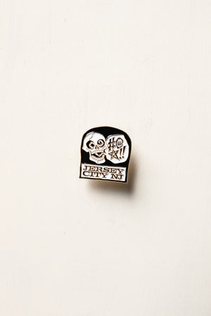 Enamel Pin: Jersey City Screaming Skull, 1.25"