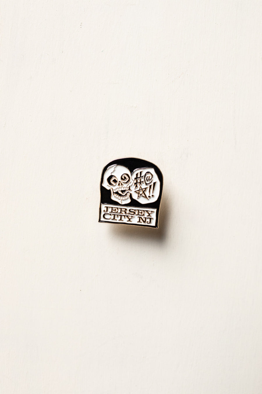 Enamel Pin: Jersey City Screaming Skull, 1.25"