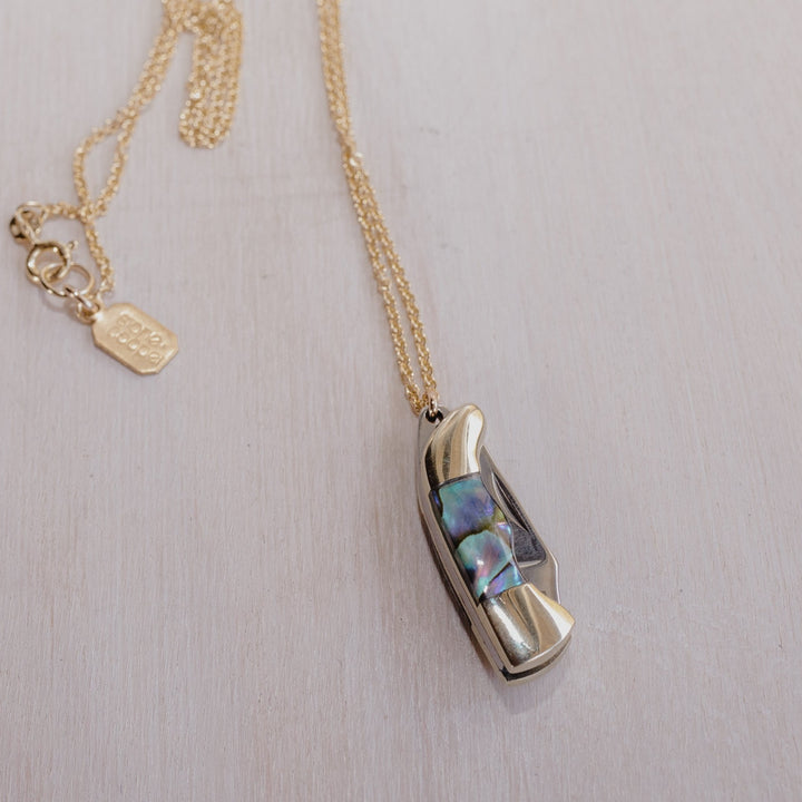 Necklace: Abalone Pocketknife