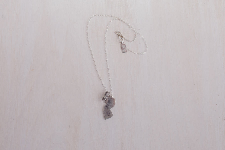 Necklace: NJ Charm on a Sterling Silver Chain
