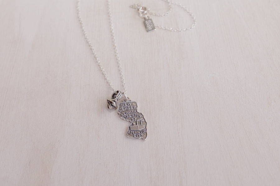 Necklace: NJ Charm on a Sterling Silver Chain