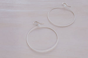 Earrings: Vintage White Hoops