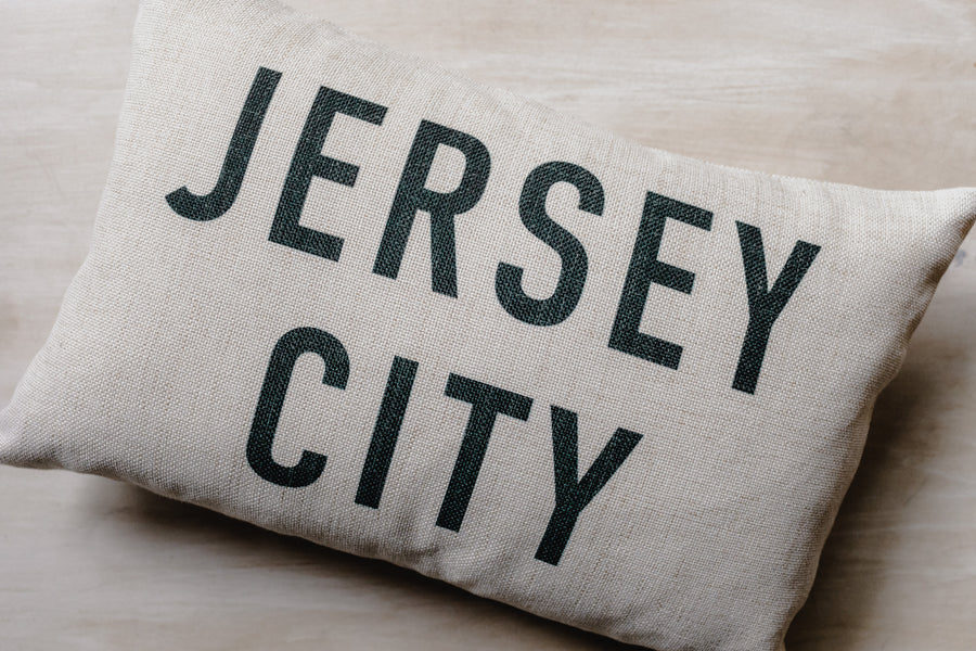 Throw Pillow: Jersey City, 12x18