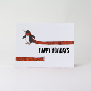 Card: Penguin Happy Holidays, Moxie Fox