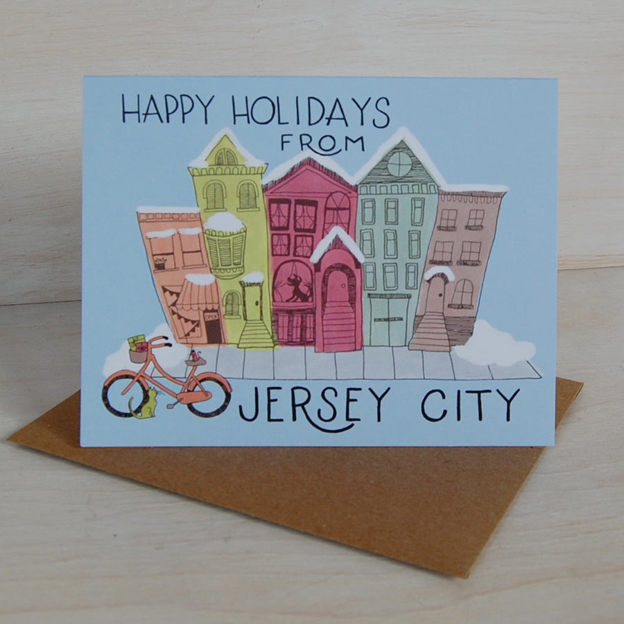 Card: Happy Holidays from Jersey City, Moxie Fox