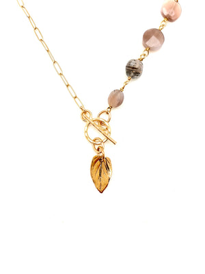 Necklace: Toggle + Leaf Charm