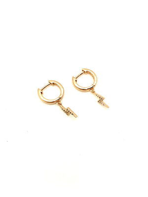 Earrings: Lightening Bolt Gold-Filled Hoops