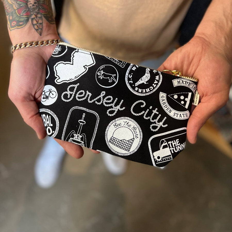 Zip Pouch: Jersey City Pins + Patches