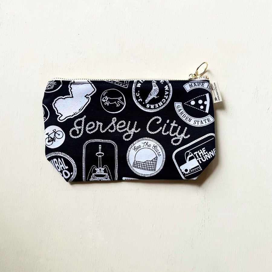 Zip Pouch: Jersey City Pins + Patches