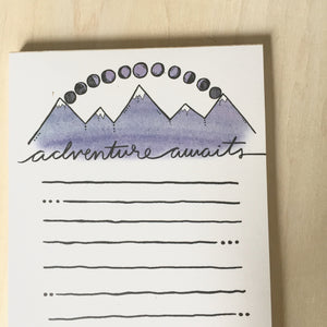 Adventure Awaits (Mountains) Notepad