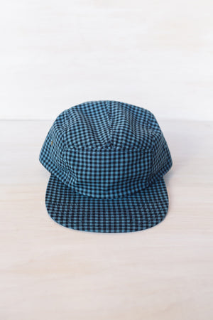 Gingham Indigo 5-Panel Cap