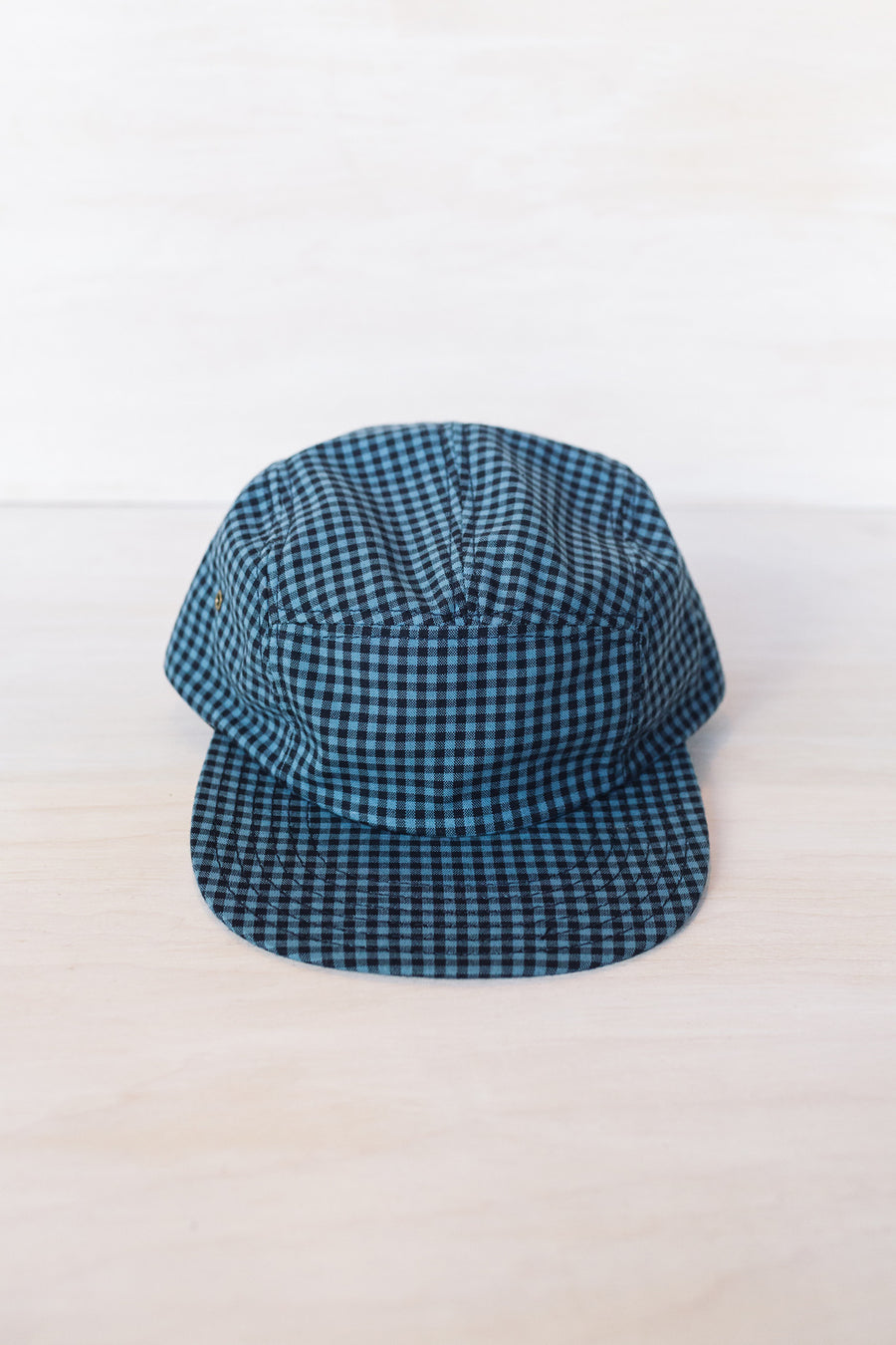 Gingham Indigo 5-Panel Cap