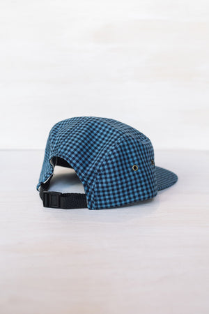 Gingham Indigo 5-Panel Cap