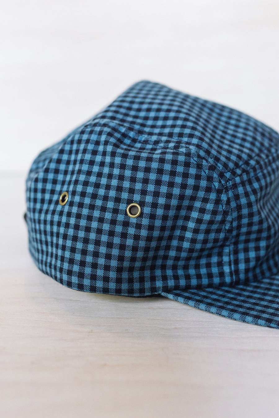 Gingham Indigo 5-Panel Cap