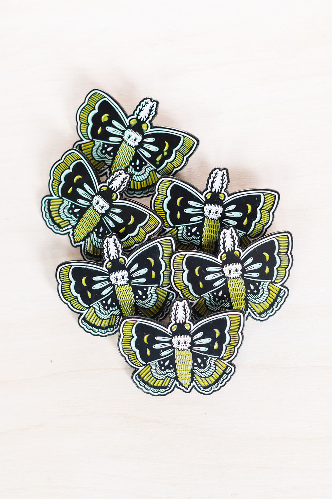 Enamel Pin: Death's Head Moth, 2"