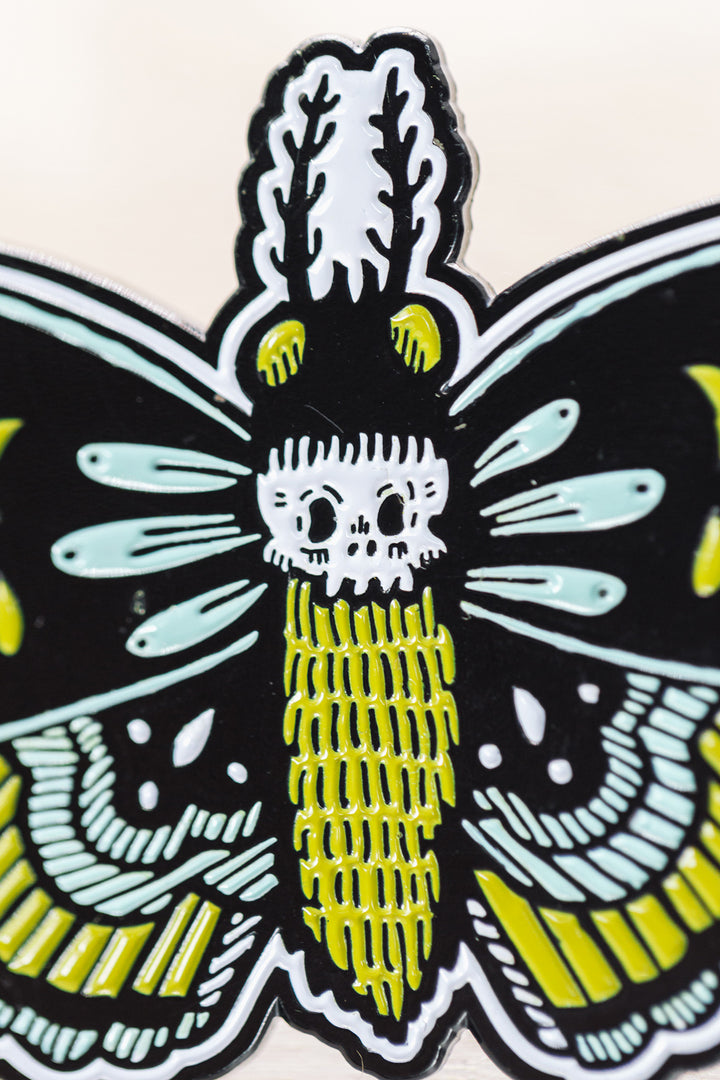 Enamel Pin: Death's Head Moth, 2"