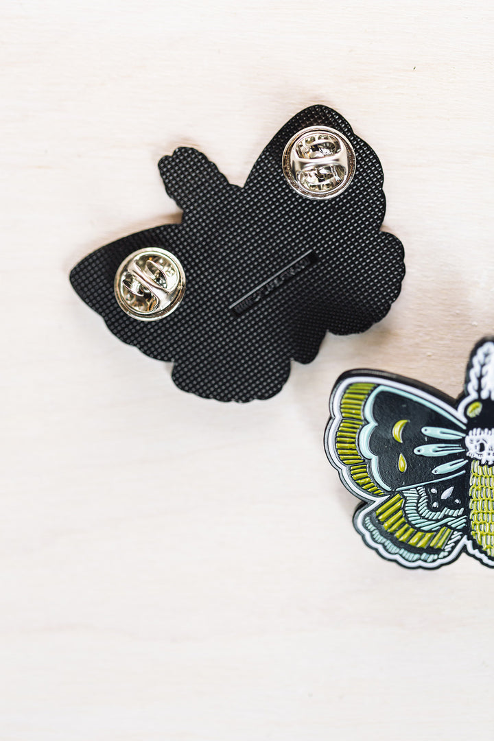 Enamel Pin: Death's Head Moth, 2"