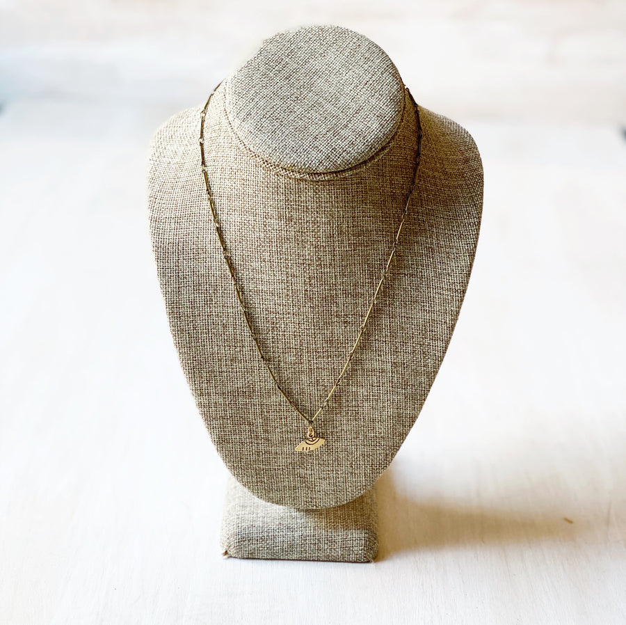 Necklace: Custom Brass Evil Eye