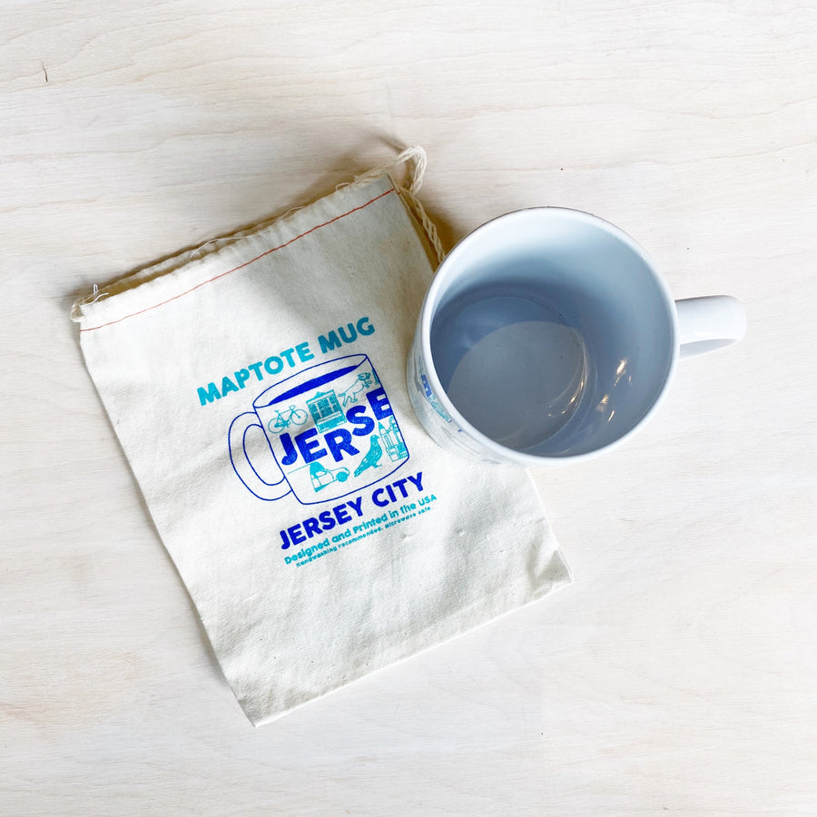 Mug: Jersey City Map w. Bag, 11oz