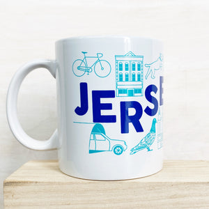 Mug: Jersey City Map w. Bag, 11oz