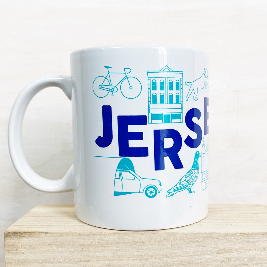 Mug: Jersey City Map w. Bag, 11oz