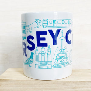 Mug: Jersey City Map w. Bag, 11oz