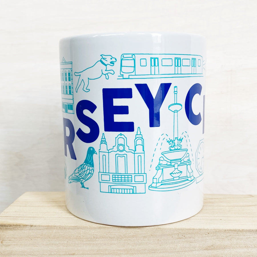 Mug: Jersey City Map w. Bag, 11oz