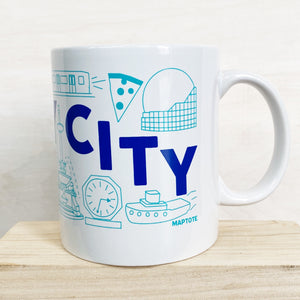 Mug: Jersey City Map w. Bag, 11oz