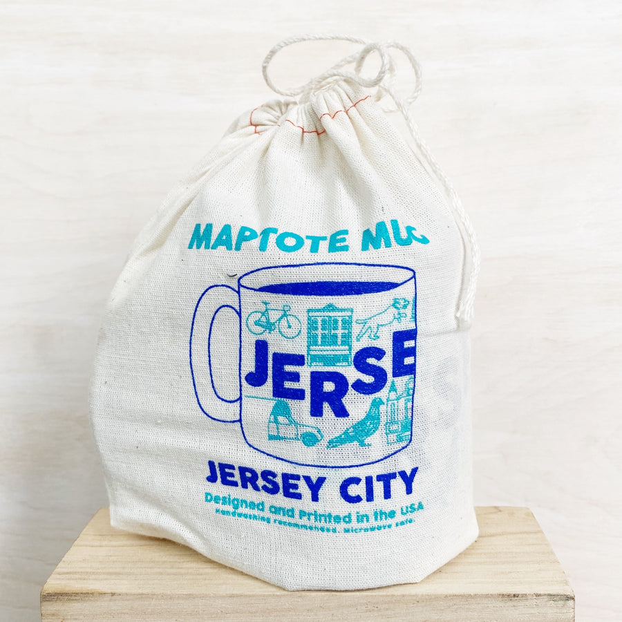 Mug: Jersey City Map w. Bag, 11oz