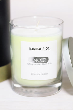Noir scented candle, glass jar