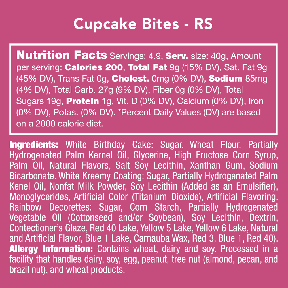 nutrition facts & ingredients 