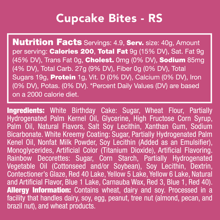 nutrition facts & ingredients 