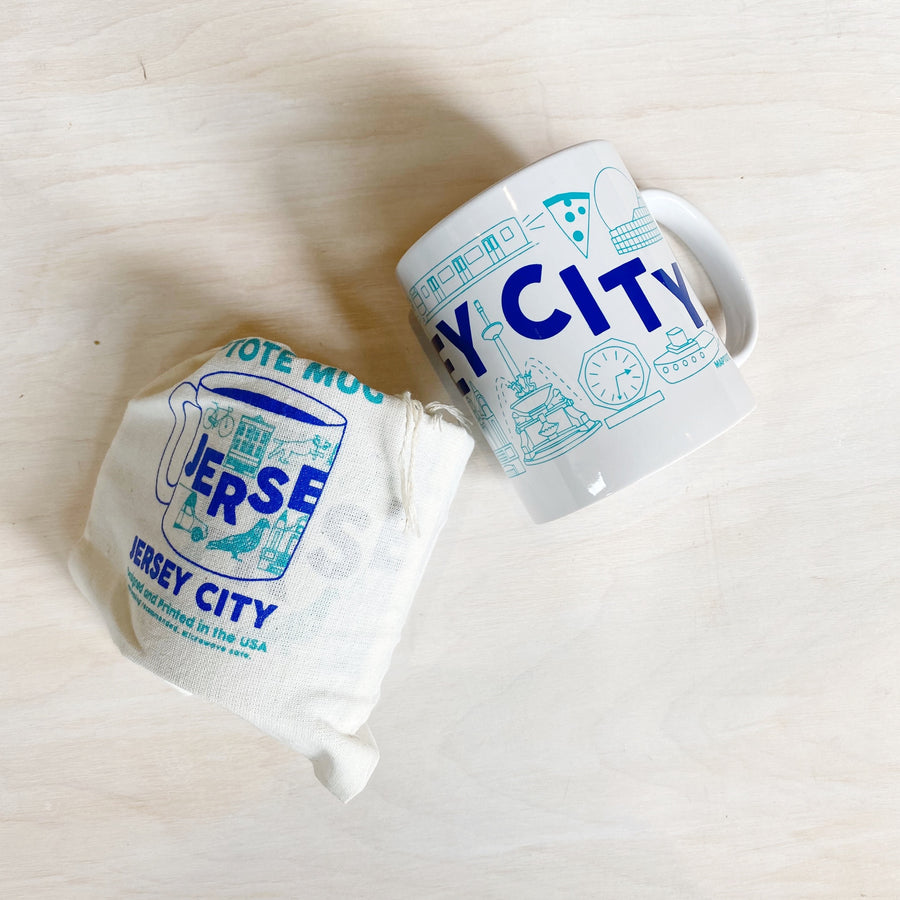 Mug: Jersey City Map w. Bag, 11oz