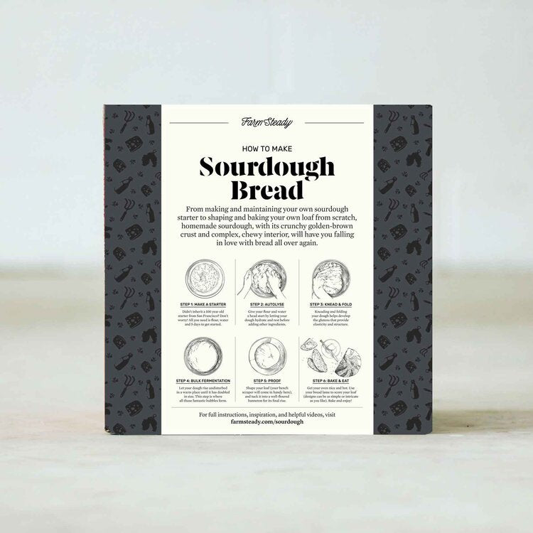 Farm Steady Brooklyn Brew Shop DIY sourdough bread kit with step-by-step baking instructions