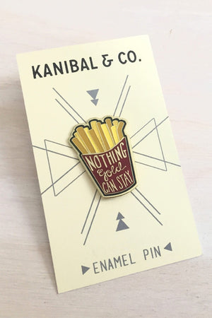 Enamel Pin: Golden Fries, 1.25"