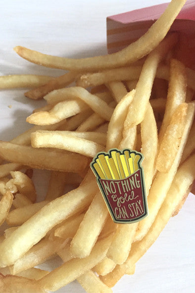 Enamel Pin: Golden Fries, 1.25"