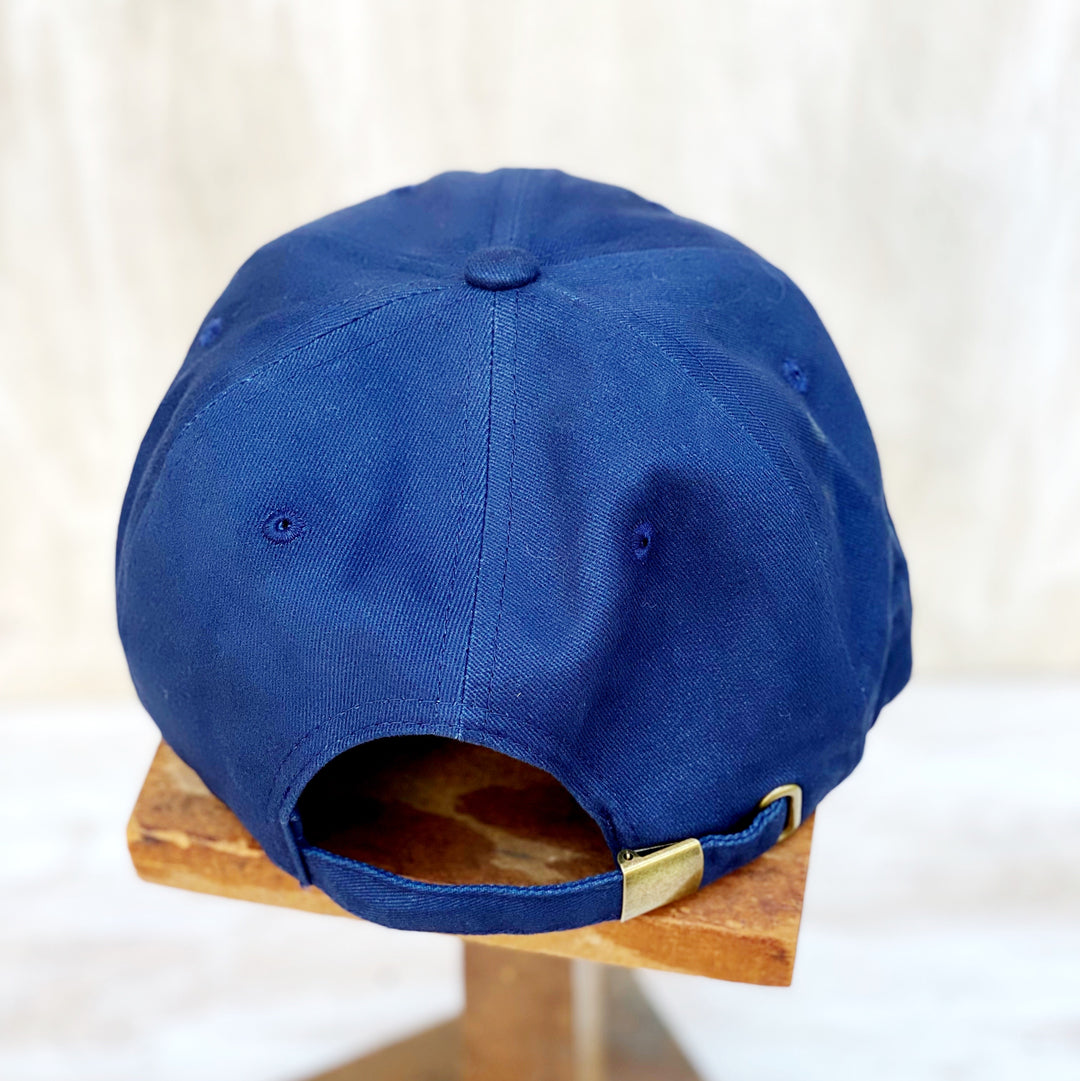 Navy Weld MFG Jersey City embroidered hat with adjustable strap and classic design