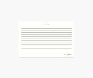 Recipe Cards: Charcoal Spoon, Set of 12