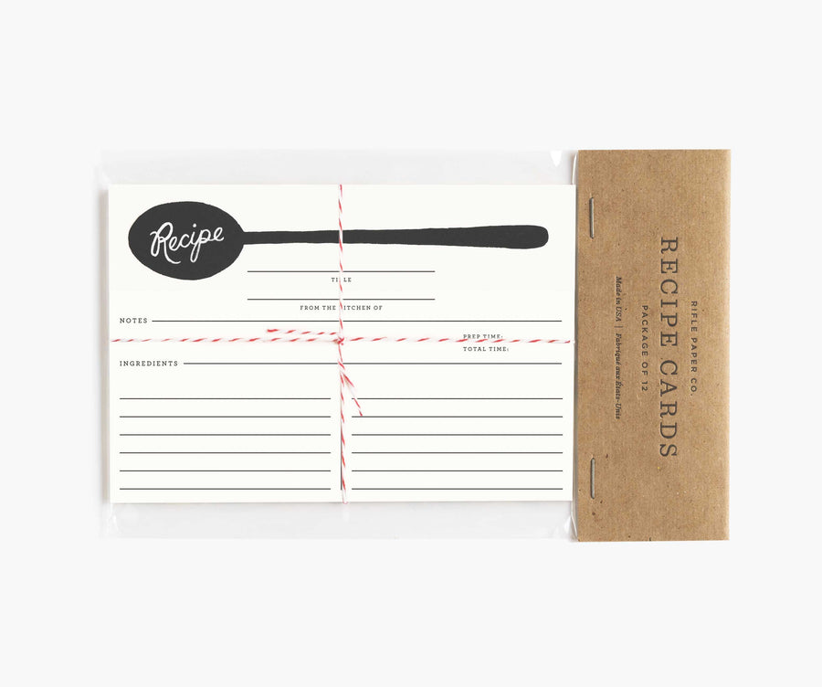 Recipe Cards: Charcoal Spoon, Set of 12